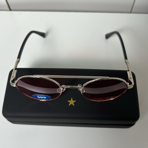 Elton John Pink Lens Sunglasses - Picture 2 of 7